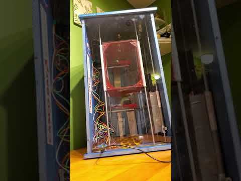 Toy elevator, inside view