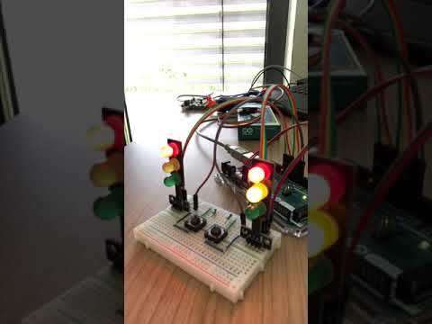 Traffic Lights using Finite State Machine in C++ for Arduino