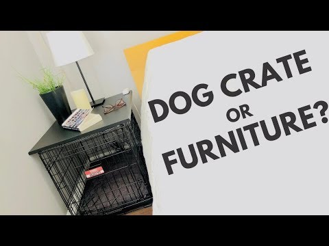 Transform a Dog Crate into a Side Table