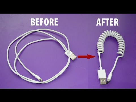 Transformer un c&amp;acirc;ble Iphone Smartphone en spirale - How to Coil Cell Phone Cord