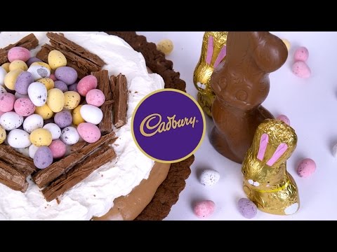 Triple Chocolate Cookie Easter Cream Tart (Pie) with Cadbury Mini Eggs - Treat Factory