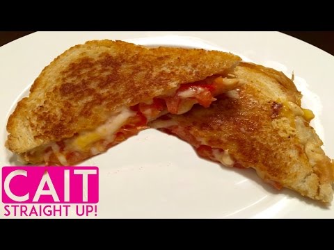 Truffle Grilled Cheese With Tomato Recipe | #NationalGrilledCheeseDay | Cait Straight Up