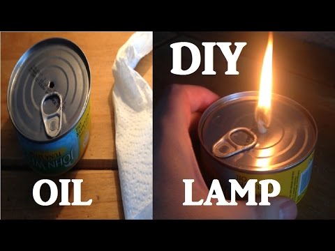 Tuna Tin emergency Oil Lamp life hack trick tip