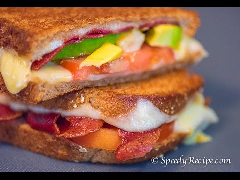 Turkey Bacon and Avocado Grilled Cheese Sandwich