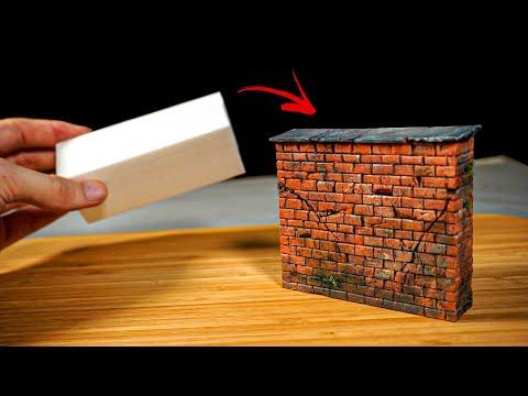 Turn Foam Into a Hyper-Realistic Brick Wall Model