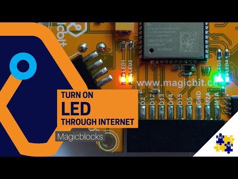 Turn On LED through Internet [MagicBlocks]