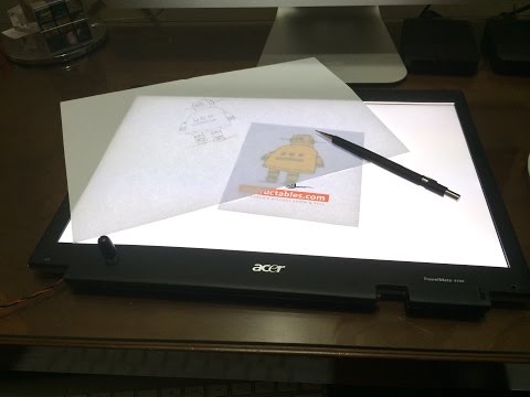 Turn a broken laptop screen into a portable light table for drawing