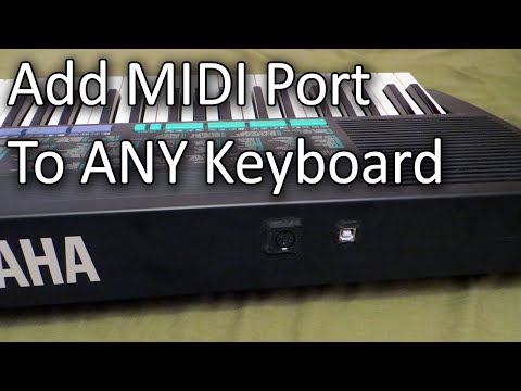 Turn cheap keyboard into a MIDI keyboard! (Add MIDI port to keyboard)