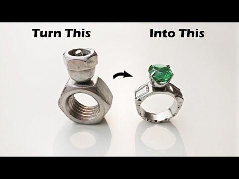 Turning Stainless Steel Hex Nuts and Bolt into 5 Carat Emerald Ring