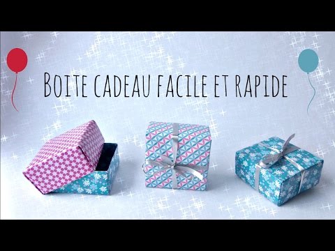 Tuto : fabriquer une boite cadeau (facile et rapide)