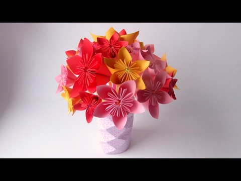 Tuto d&amp;eacute;co : bouquet de fleur origami