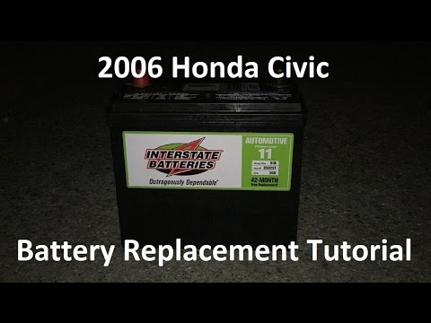 Tutorial: 2006 Honda Civic Battery Replacement