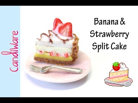 Tutorial: DIY Banana and Strawberry Split Pie - FIMO, Polymer Clay