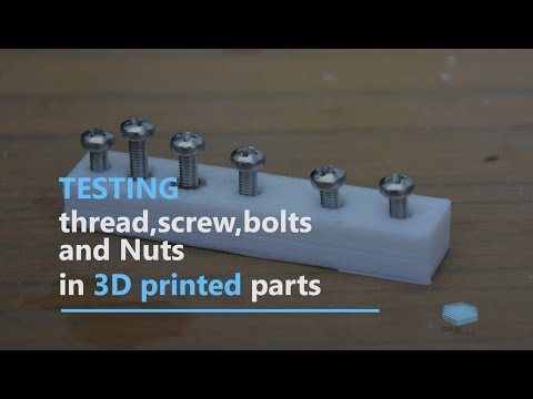 Tutorial : Bolts , Screw , Thread , Nuts and heat insert  into 3D prints  [part1/4]