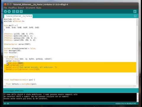 Tutorial Arduino - Programmazione: Ethernet 2