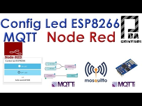 Tutorial ESP8266 GPIO MQTT Mosquitto Node Red  IoT # 2: PDAControl