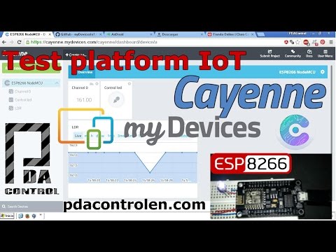 Tutorial Platform IoT Cayenne my devices and ESP8266  Part 1/2 : PDAControl