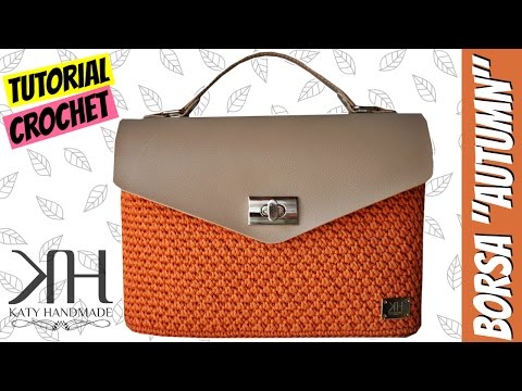 Tutorial uncinetto borsa &amp;quot;Autumn&amp;quot; | Punto foglia | How to make a crochet bag || Katy Handmade