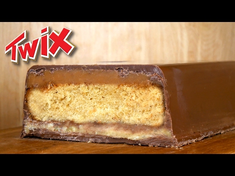 Twix (Millionaire / Caramel Shortbread) Chocolate Bar Cake (Candy Bar) - ASMR - Treat Factory