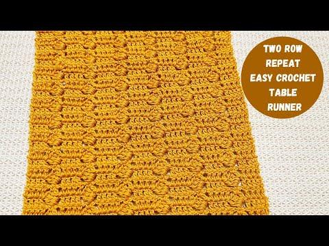 Two Row Repeat Easy Crochet Table Runner