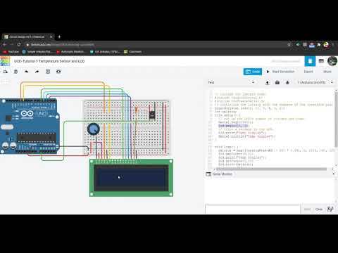 UCE Simulation Tutorial 7 : Temperature Sensor and LCD