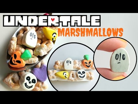 UNDERTALE Polymer Clay Cereal and Marshmallows Tutorial-Halloween DIY