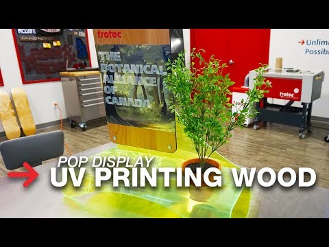 UV Printing Wood | Acrylic Display Stand | Speedy 400