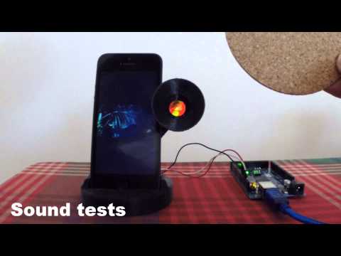 Ugly iPhone gramophone speaker - prototype test