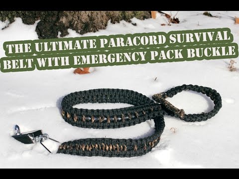 Ultimate Paracord Belt With Survival Pack Buckle