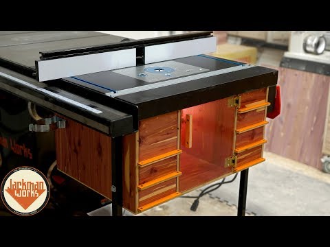 Ultimate Router Table &amp;amp; Storage Cabinet (table saw extension wing)