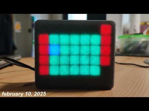 Ultraminimalist Perpetual Monthly LED Calendar