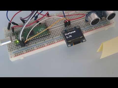 Ultrasonic Sensor HC-SR04 With Warning LED Using Raspberry Pi Pico