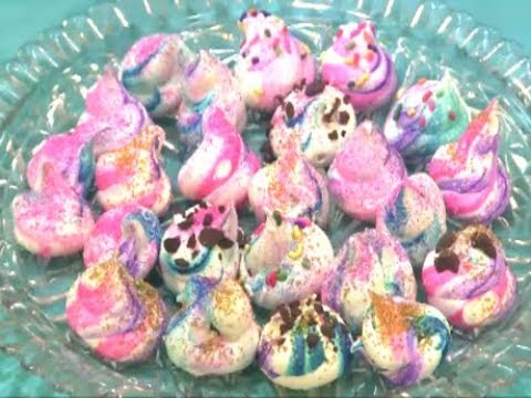 Unicorn Poop Meringue Cookies