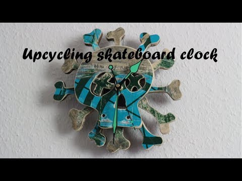 Upcycling skateboard clock DIY