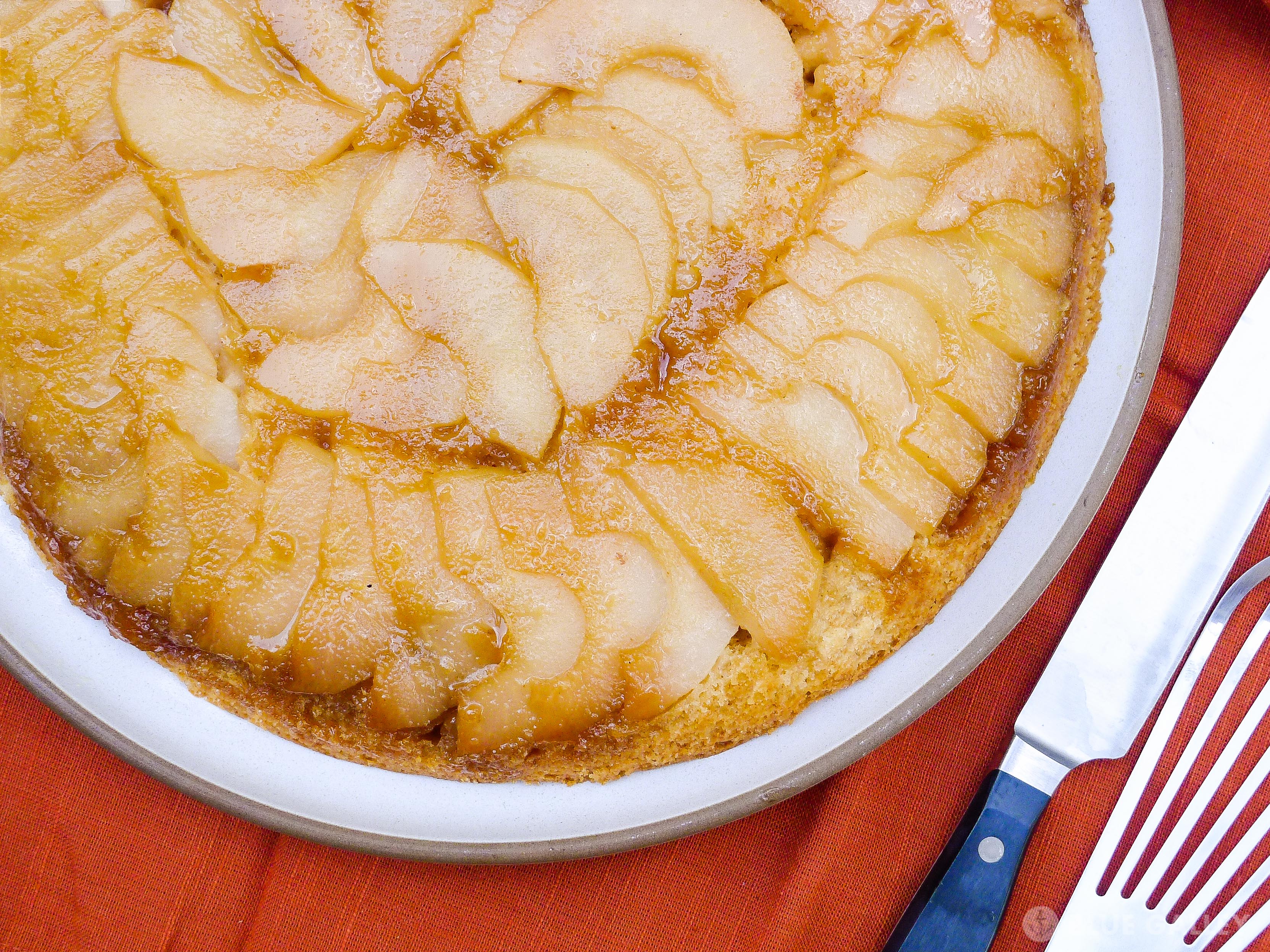 Upside Down Skillet Pear Cake-25.jpg