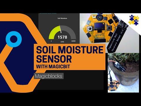 Use Soil Moisture Sensor with Magicbit [Magicblocks]