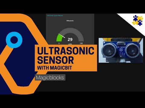 Use Ultrasonic Sensor with Magicbit [Magicblocks]