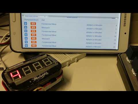 Using a 4 digit 7 segment display to display the MVG departure times