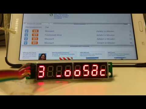 Using a 8 digit 7 segment display to display the MVG departure times