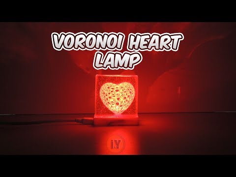 VORONOI HEART LAMP with Epoxy Resin