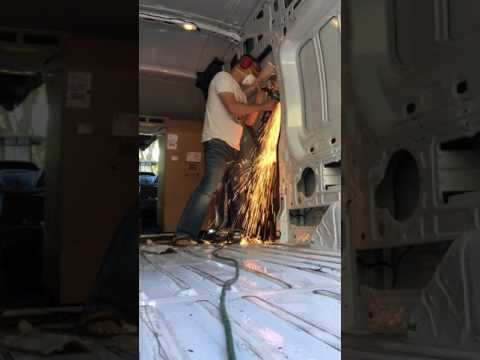 Van Window Installation - Inside