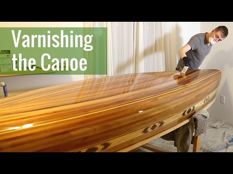 Varnishing the Canoe (Ep 18 - Cedar Strip Canoe Build)