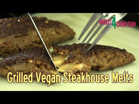 Vegan Steakhouse Melts - Vegan Patties Folded and Stuffed with Vegan Cheese