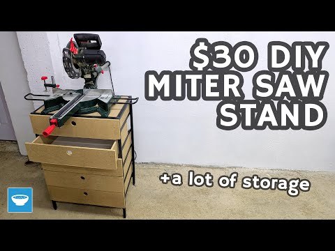 Very cheap DIY $30 miter saw stand - free SketchUp model!