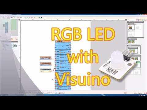 Video Tutorial: Program Arduino Nano with Visuino to animate the colors of a RGB LED