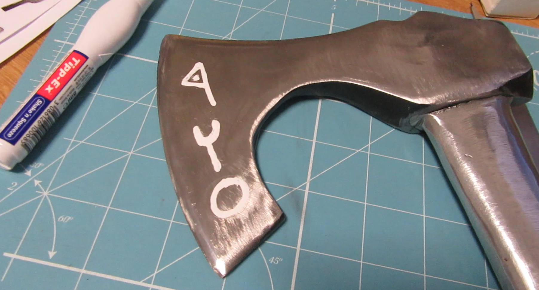 Viking axe head Tippex letters.png