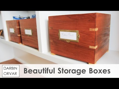 Vintage Style Storage Boxes w/ Splines