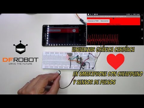 Visualizar gr&amp;aacute;fica card&amp;iacute;aca en smartphone con cheapduino y sensor de pulsos