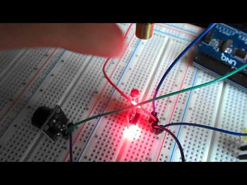 Visuino - Perimeter protection with laser detector Arduino