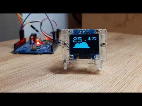 Visuino Tutorial - Simple DIY Weather Station with DHT11 and OLED Display